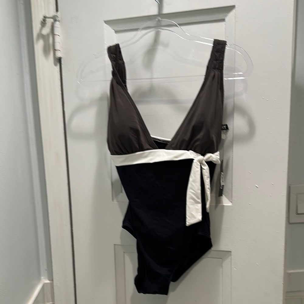 DKNY Brown and Black Swimsuit